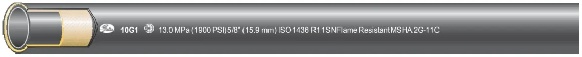 Gates G1 Steel Wire Braided Hydraulic Hose (1SN)